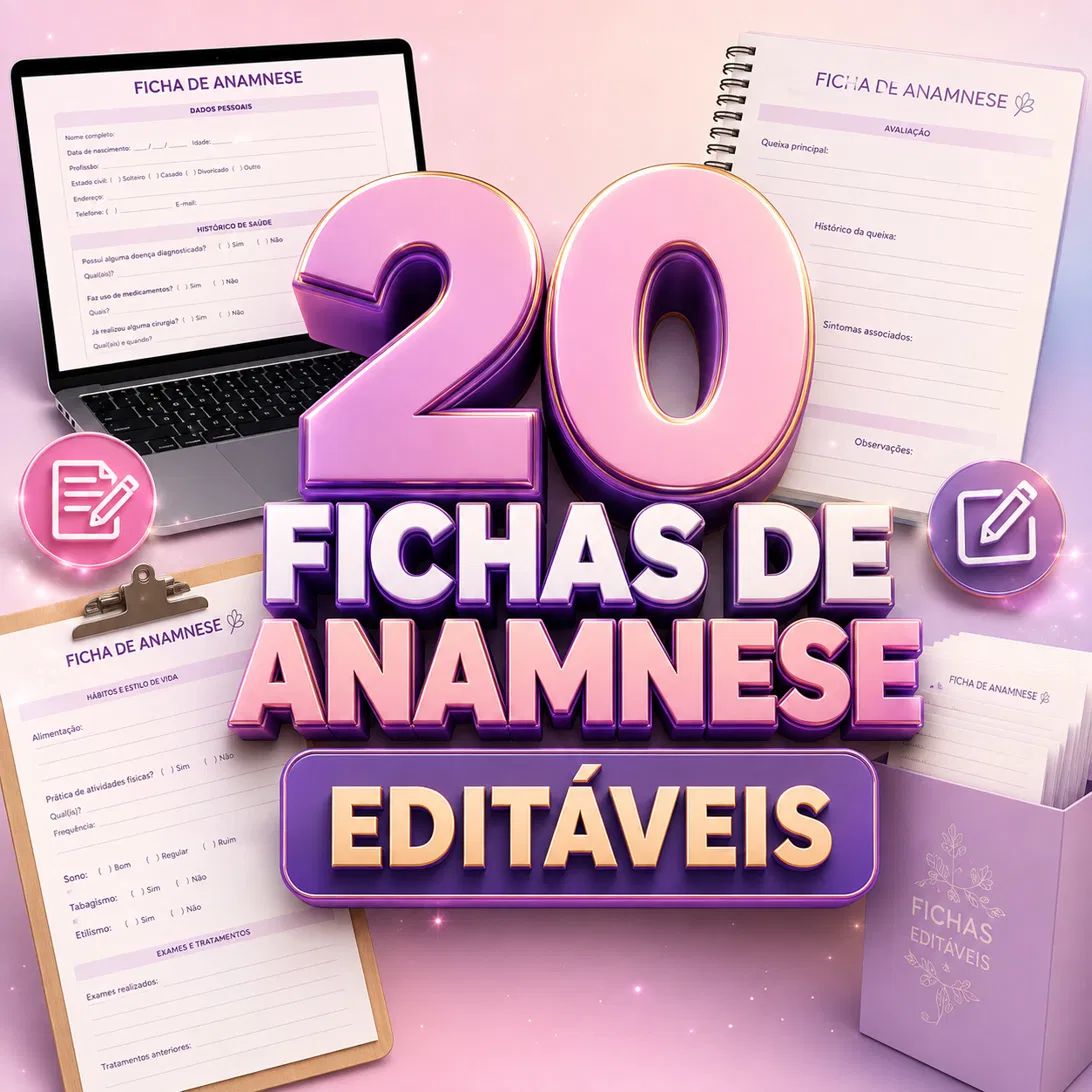 20 Fichas Editáveis de Anamnese